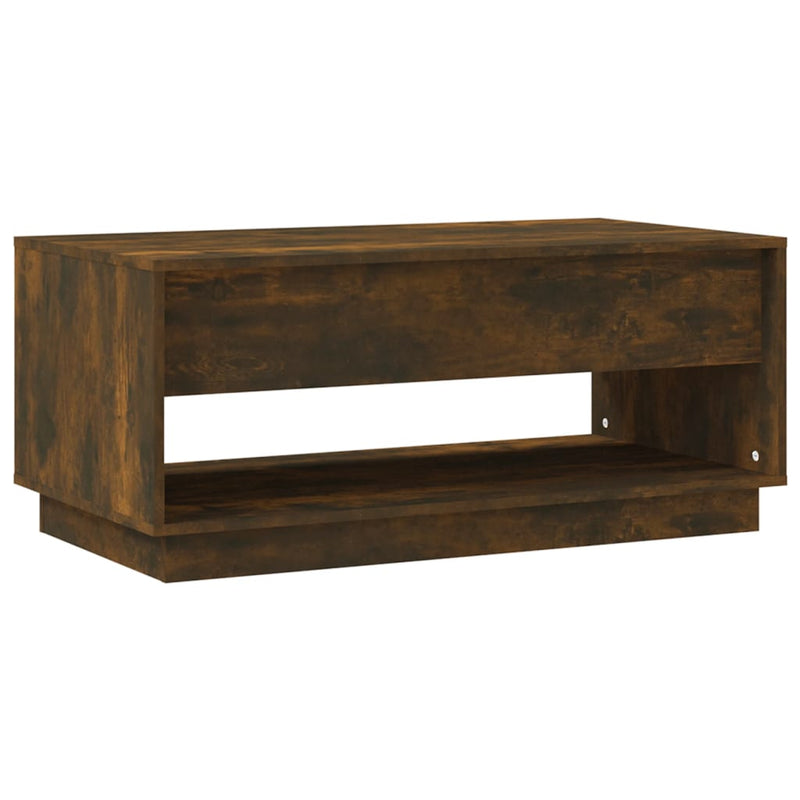 Coffee Table Smoked Oak 102.5x55x44 cm Engineered Wood