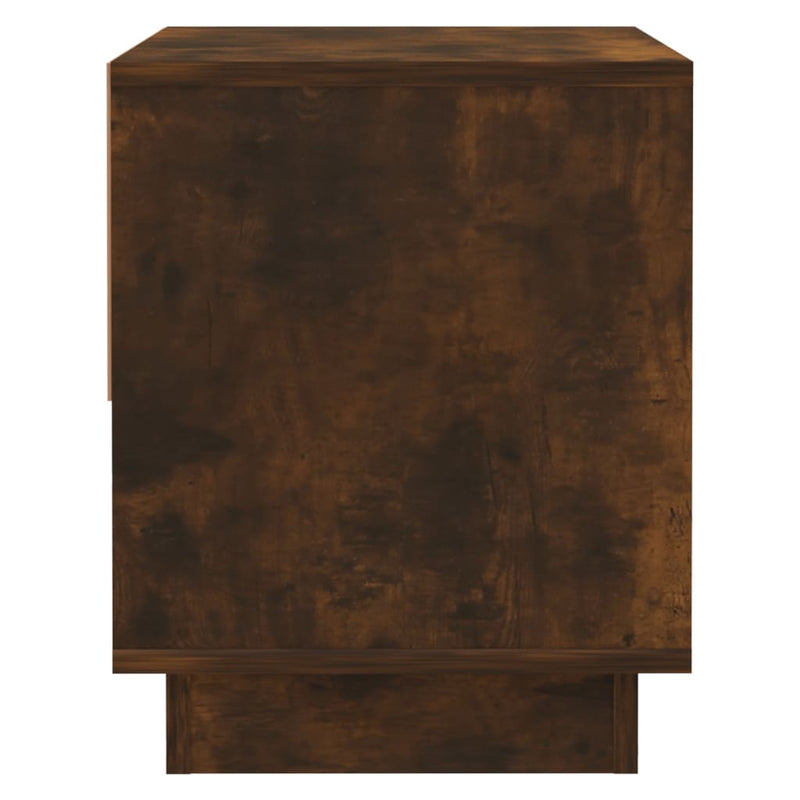 Bedside Cabinet Smoked Oak 45x34x44 cm Engineered Wood