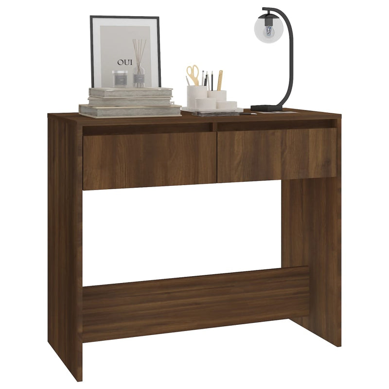 Console Table Brown Oak 89x41x76.5 cm Engineered Wood