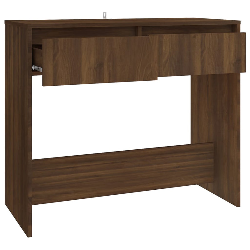 Console Table Brown Oak 89x41x76.5 cm Engineered Wood