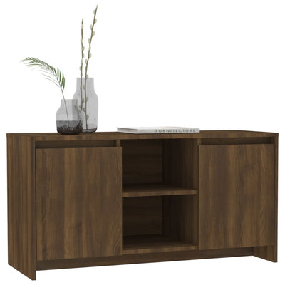 TV Cabinet Brown Oak 102x37.5x52.5 cm Engineered Wood