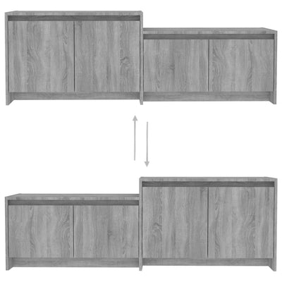 TV Cabinet Grey Sonoma 146.5x35x50 cm Engineered Wood