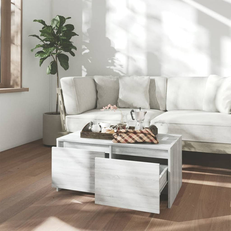 Coffee Table Grey Sonoma 90x50x41.5 cm Engineered Wood