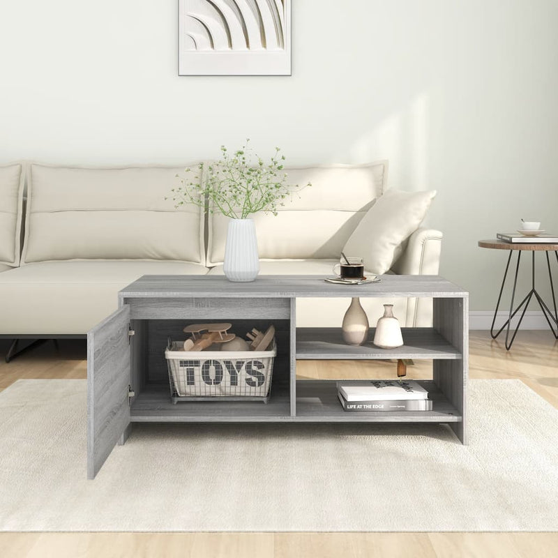 Coffee Table Grey Sonoma 102x50x45 cm Engineered Wood