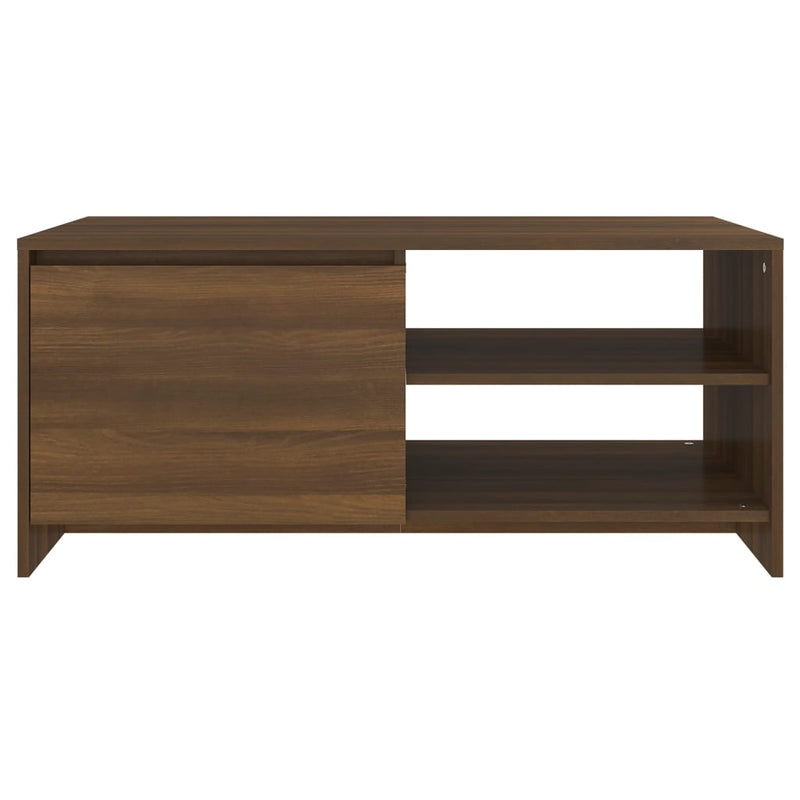 Coffee Table Brown Oak 102x50x45 cm Engineered Wood