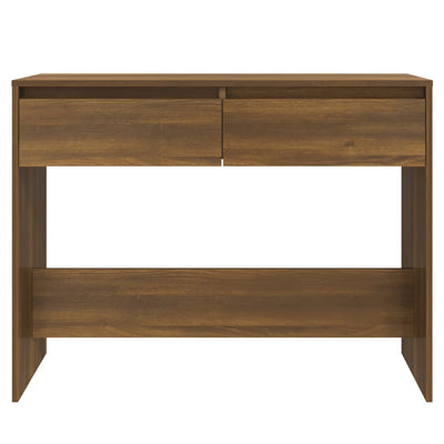 Console Table Brown Oak 100x35x76.5 cm Engineered Wood