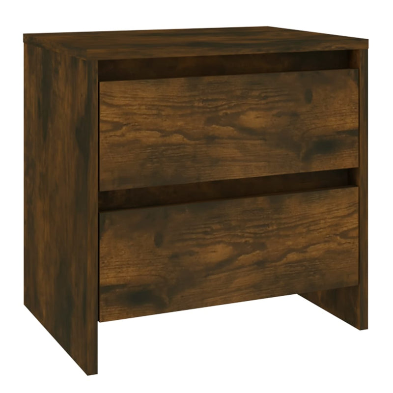 Bedside Cabinet Smoked Oak 45x34.5x44.5 cm Engineered Wood