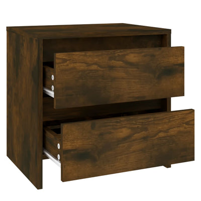 Bedside Cabinet Smoked Oak 45x34.5x44.5 cm Engineered Wood