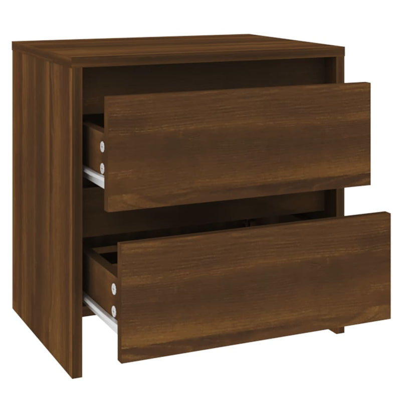 Bedside Cabinets 2 pcs Brown Oak 45x34.5x44.5 cm Engineered Wood