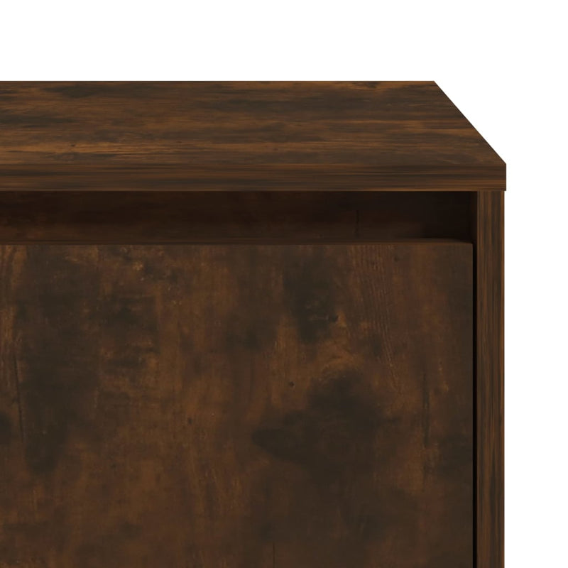 Bedside Cabinet Smoked Oak 45x34x44.5 cm Engineered Wood