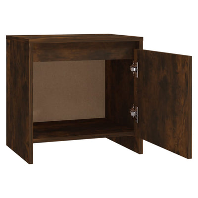 Bedside Cabinets 2 pcs Smoked Oak 45x34x44.5 cm Engineered Wood