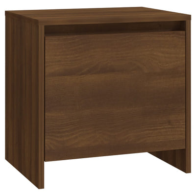 Bedside Cabinet Brown Oak 45x34x44.5cm Engineered Wood