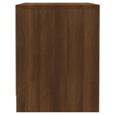 Bedside Cabinet Brown Oak 45x34x44.5cm Engineered Wood