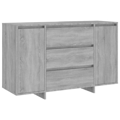 Sideboard with 3 Drawers Grey Sonoma 120x41x75 cm Engineered Wood