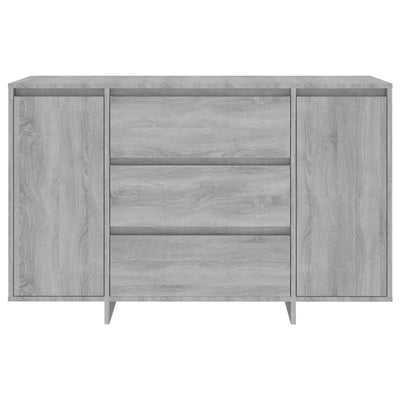 Sideboard with 3 Drawers Grey Sonoma 120x41x75 cm Engineered Wood