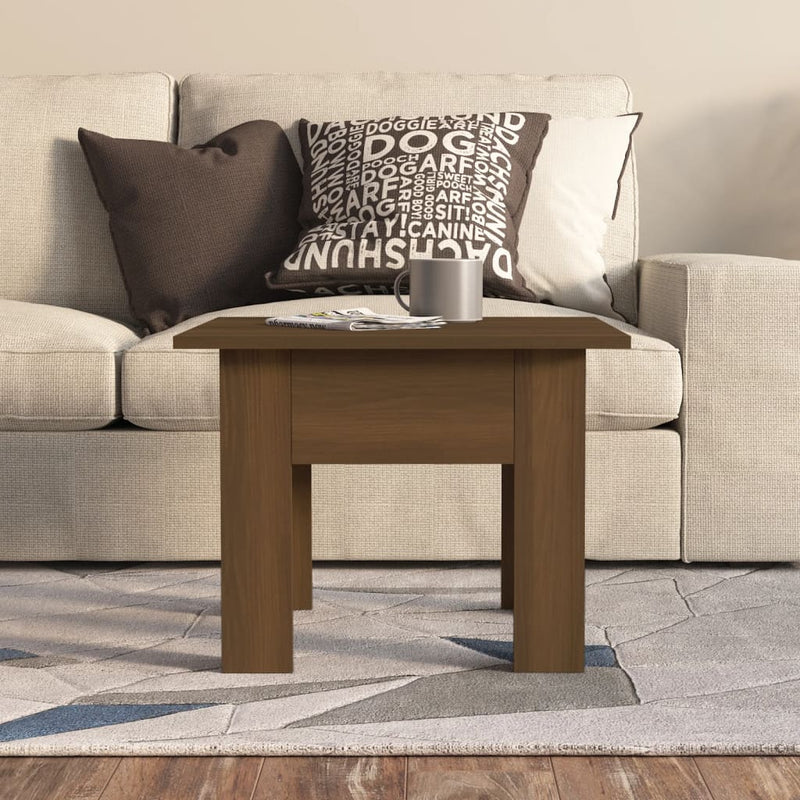 Coffee Table Brown Oak 55x55x42 cm Engineered Wood