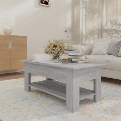 Coffee Table Grey Sonoma 102x55x42 cm Engineered Wood