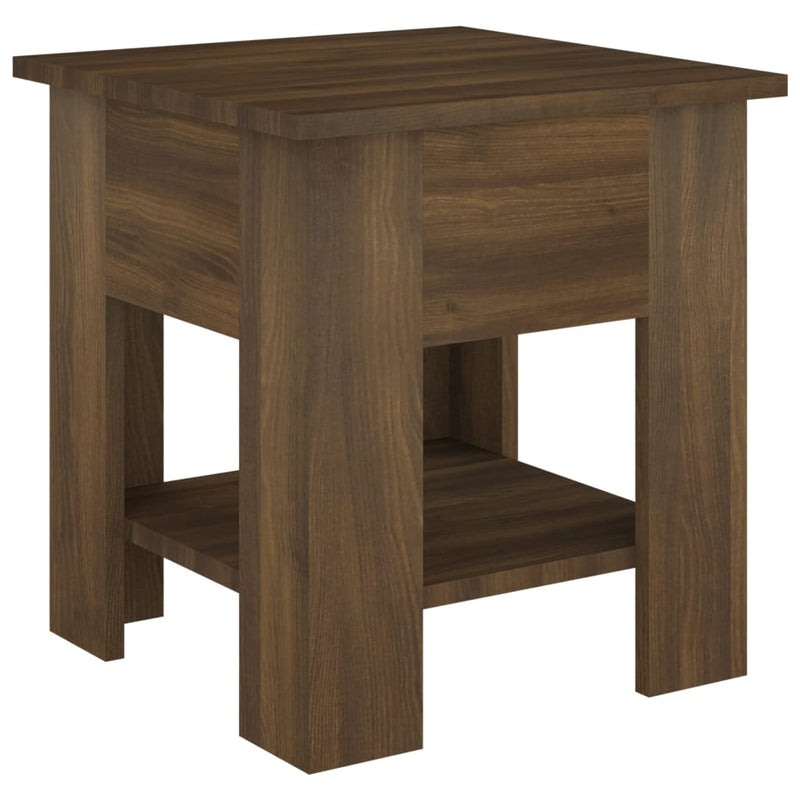 Coffee Table Brown Oak 40x40x42 cm Engineered Wood