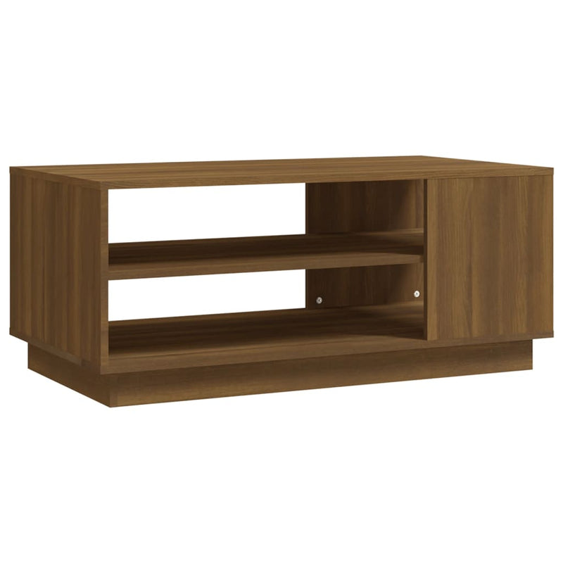 Coffee Table Brown Oak 102x55x43 cm Engineered Wood