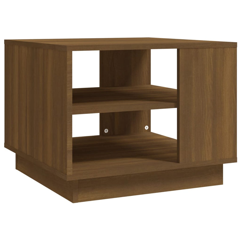 Coffee Table Brown Oak 55x55x43 cm Engineered Wood