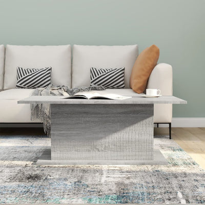 Coffee Table Grey Sonoma 102x55.5x40 cm Engineered Wood