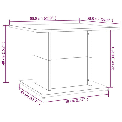 Coffee Table Brown Oak 55.5x55.5x40 cm Engineered Wood