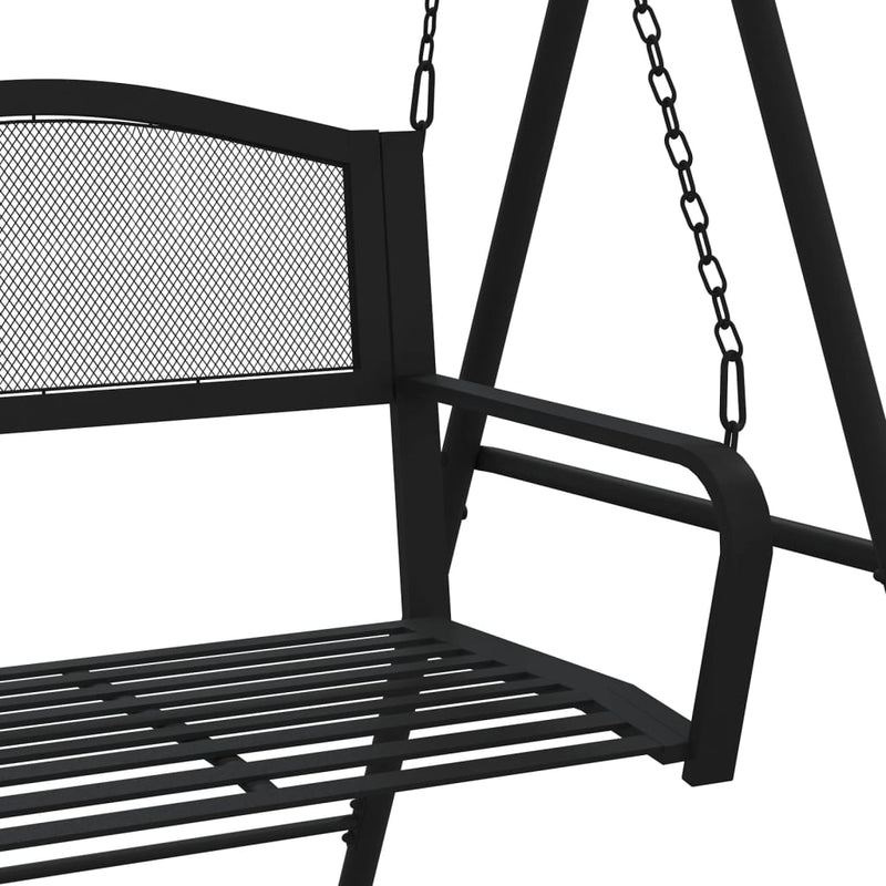 Swing Bench 124 cm Black Steel