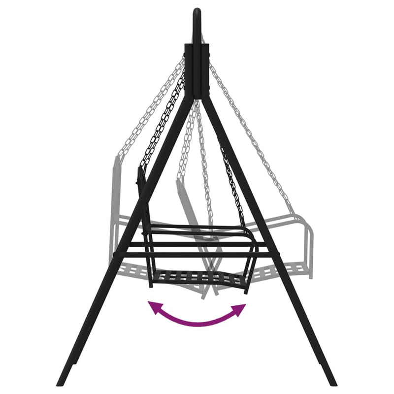 Swing Bench 124 cm Black Steel