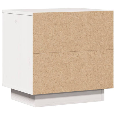 Bedside Cabinet White 40x30x40 cm Solid Wood Pine