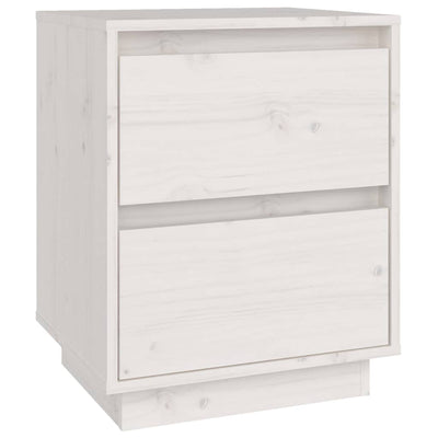 Bedside Cabinets 2 pcs White 40x35x50 cm Solid Wood Pine