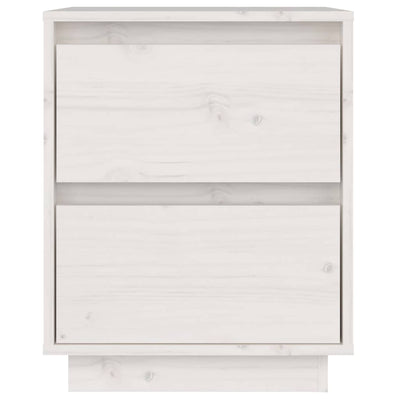 Bedside Cabinets 2 pcs White 40x35x50 cm Solid Wood Pine