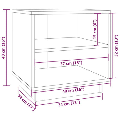 Bedside Cabinets 2 pcs 40x34x40 cm Solid Wood Pine