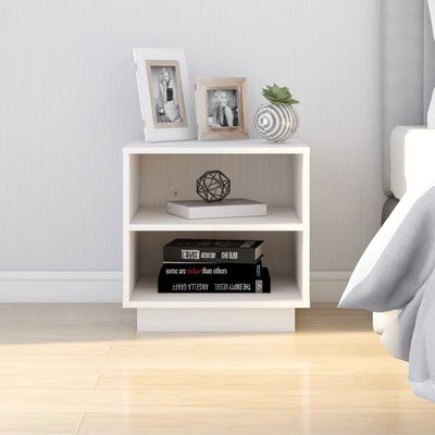 Bedside Cabinets 2 pcs White 40x34x40 cm Solid Wood Pine