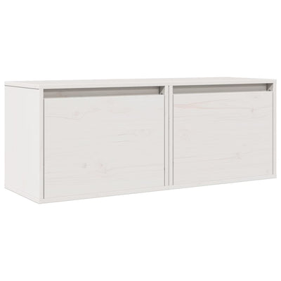 Wall Cabinets 2 pcs White 45x30x35 cm Solid Wood Pine