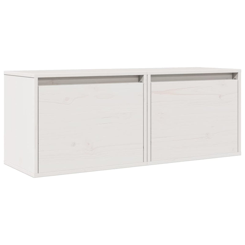 Wall Cabinets 2 pcs White 45x30x35 cm Solid Wood Pine