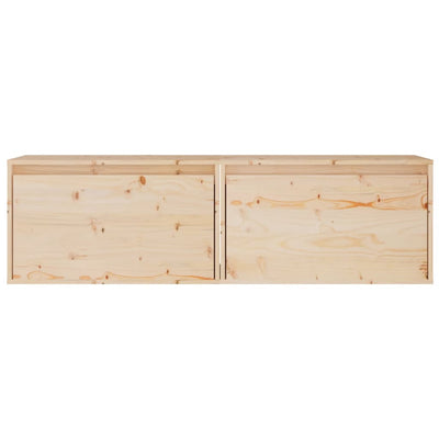 Wall Cabinets 2 pcs 60x30x35 cm Solid Wood Pine