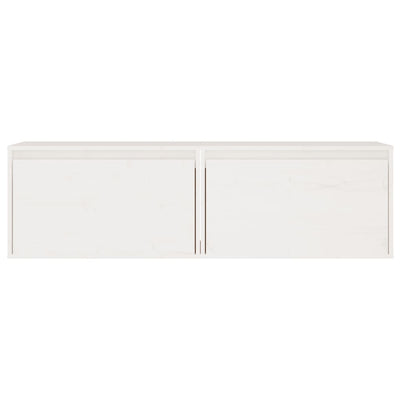 Wall Cabinets 2 pcs White 60x30x35 cm Solid Wood Pine