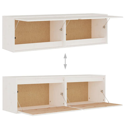 Wall Cabinets 2 pcs White 60x30x35 cm Solid Wood Pine