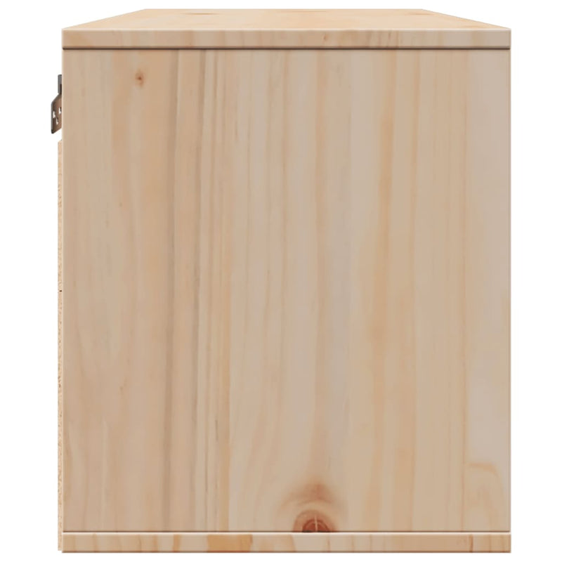 Wall Cabinet 80x30x35 cm Solid Wood Pine