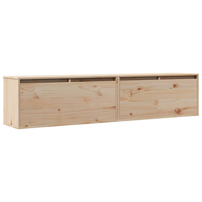 Wall Cabinets 2 pcs 80x30x35 cm Solid Wood Pine