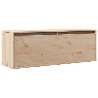 Wall Cabinet 100x30x35 cm Solid Wood Pine