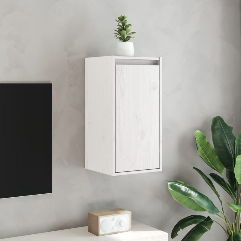 Wall Cabinet White 30x30x60 cm Solid Wood Pine