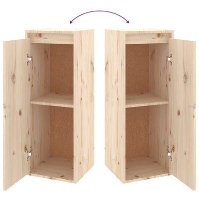 Wall Cabinets 2 pcs 30x30x80 cm Solid Wood Pine