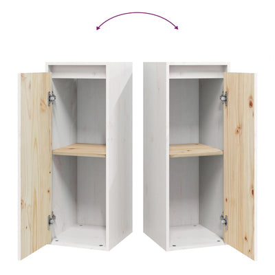 Wall Cabinets 2 pcs White 30x30x80 cm Solid Wood Pine