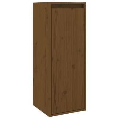 Wall Cabinet Honey Brown 30x30x80 cm Solid Wood Pine