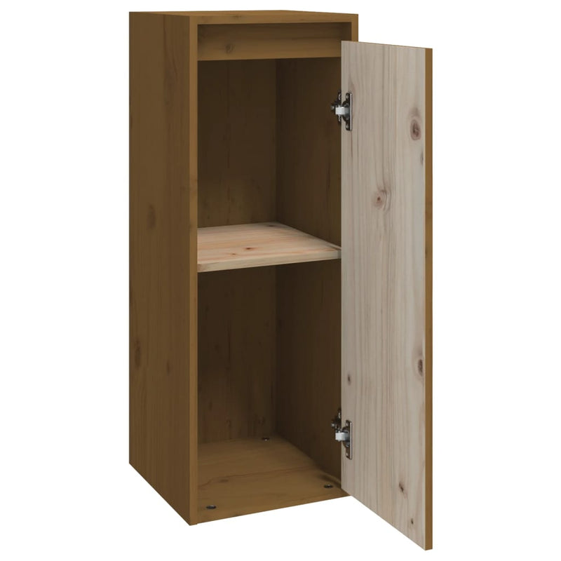 Wall Cabinet Honey Brown 30x30x80 cm Solid Wood Pine