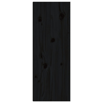 Wall Cabinet Black 30x30x80 cm Solid Wood Pine