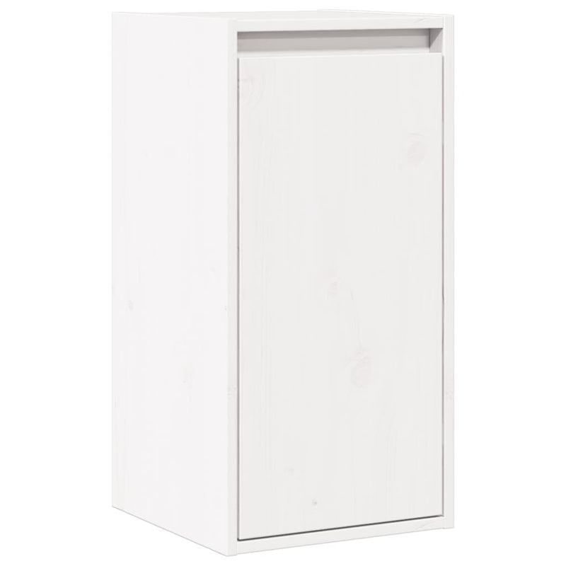 Wall Cabinet White 30x30x100 cm Solid Wood Pine