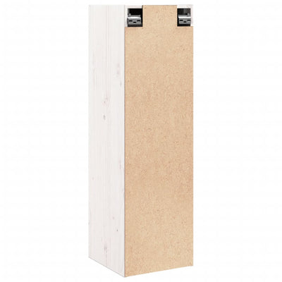 Wall Cabinet White 30x30x100 cm Solid Wood Pine