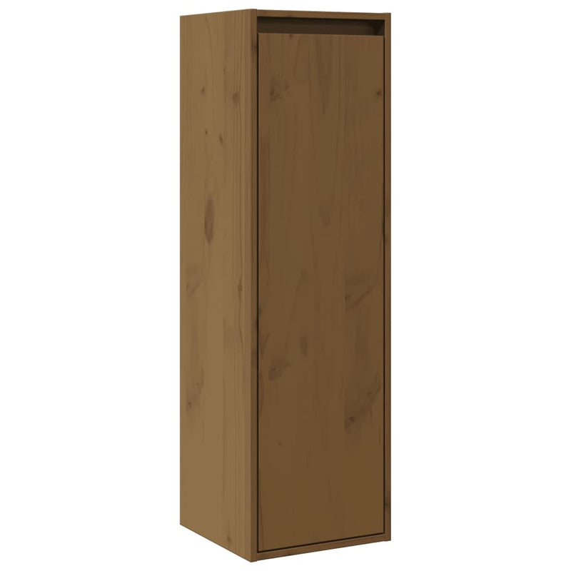 Wall Cabinet Honey Brown 30x30x100 cm Solid Wood Pine